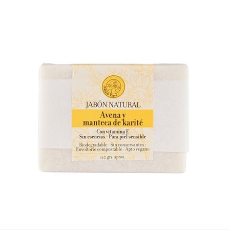 Jabón corporal de Avena y Karité - 110gr aprox - Pájaro Tigre